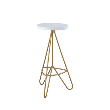Trinity 30" Modern Industiral Iron Tripod Backless Bar Stool - JONATHAN Y